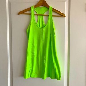 Neon green Lululemon tank